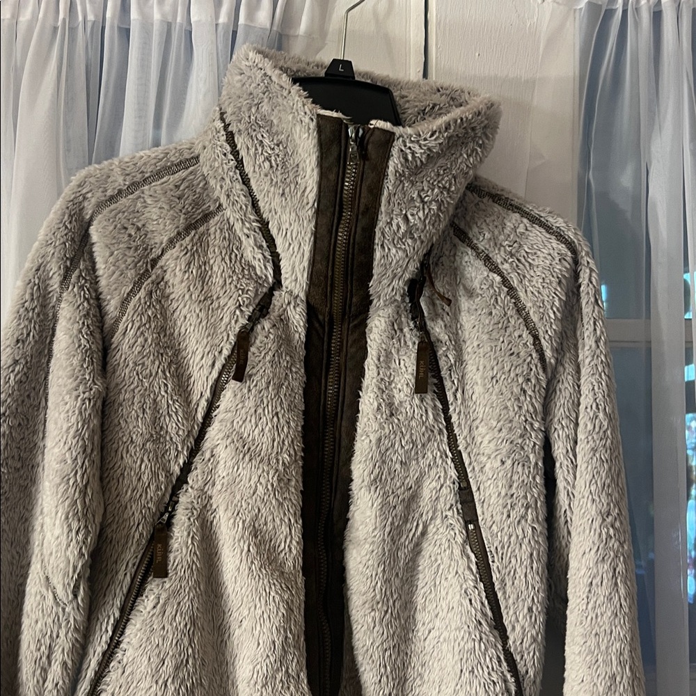 KUHL Women's Flight Jacket Fleece jacket Size Large Stone